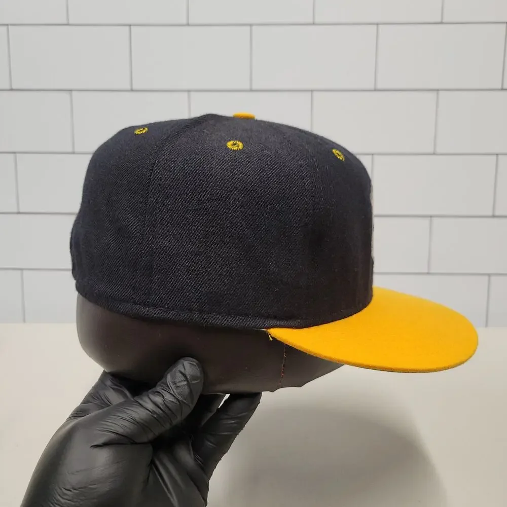 Vintage 90s New Era Pittsburgh Steelers 5950 Pro Model Wool Fitted Hat 7 3/8